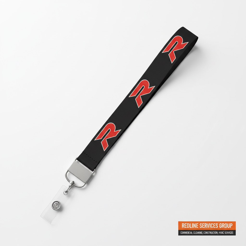 Redline Lanyard with Badge Holder