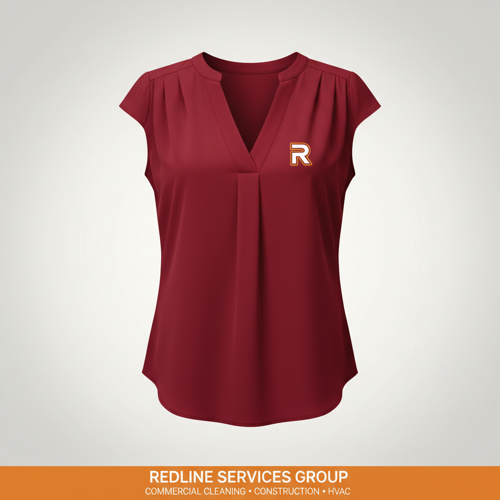 Redline Women's V-Neck Blouse (R Logo) 3