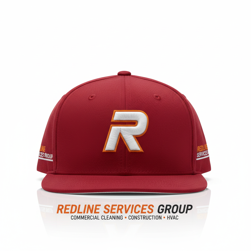 Redline Snapback Cap — Red (Embroidered R) 4