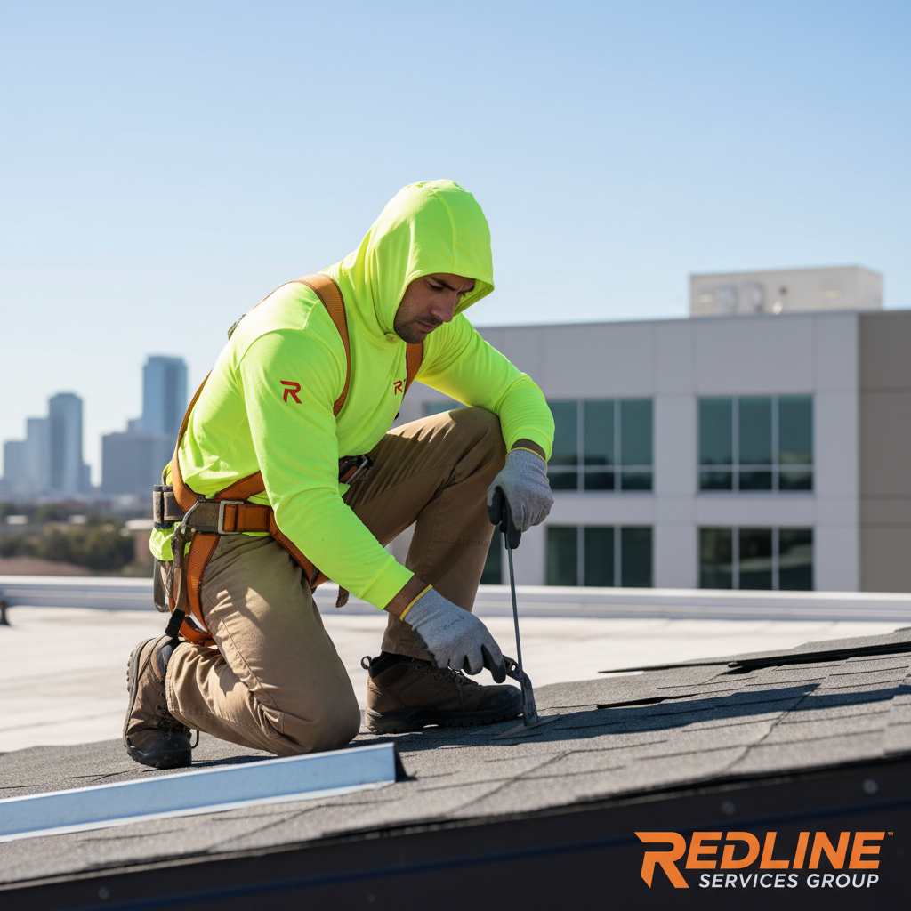 Redline 5-Pack Sun Protection Hoodie Shirts — NEON GREEN (Roofer Edition) 2