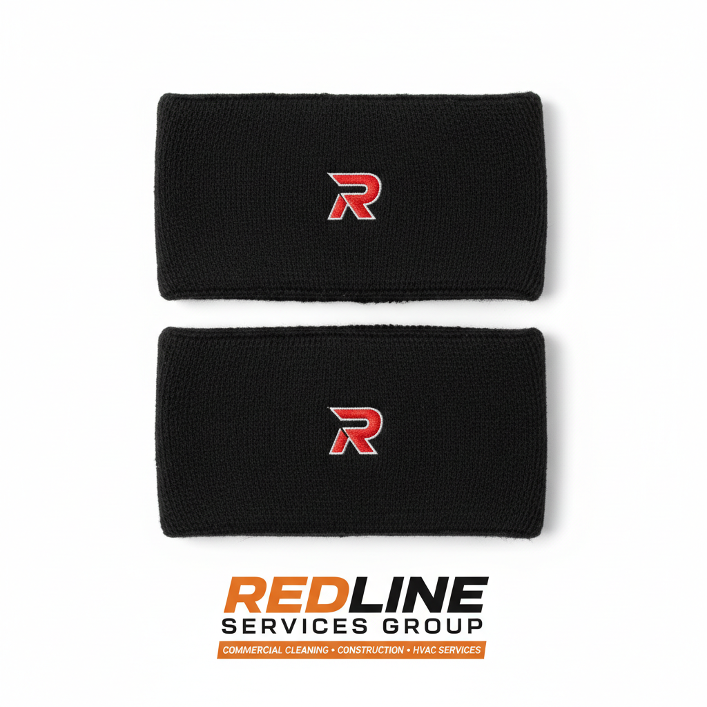 Redline Wristbands (Pair) — Black/Red