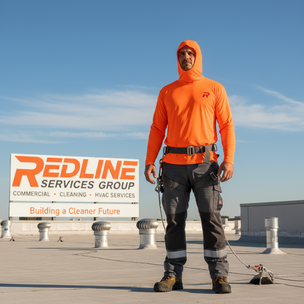 Redline 5-Pack Sun Protection Hoodie Shirts — ORANGE (Roofer Edition) 2