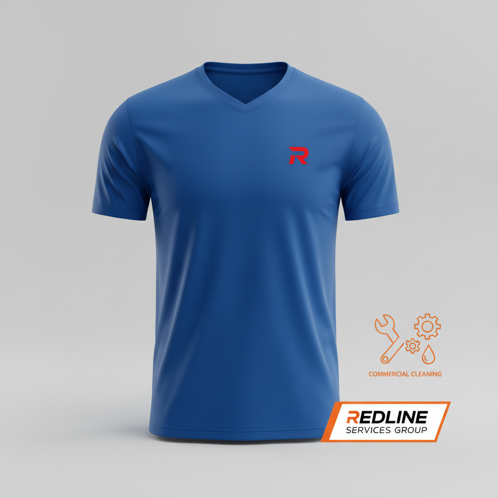 Redline Men's V-Neck T-Shirt (R Logo) 5