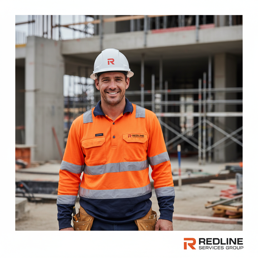 Redline Hi-Vis Safety Long Sleeve — Orange (Reflective) 2