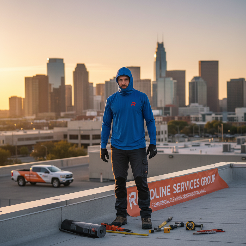 Redline 5-Pack Sun Protection Hoodie Shirts — BLUE (Roofer Edition) 2