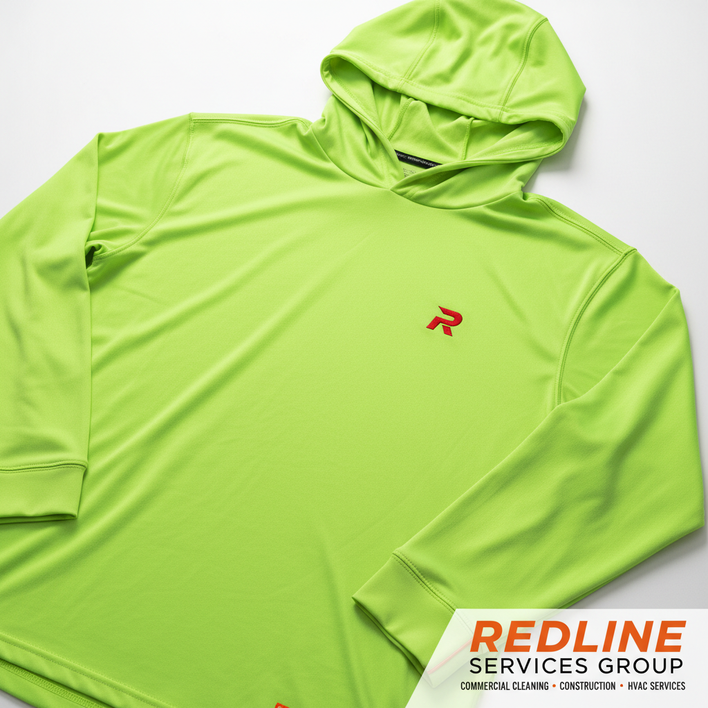 Redline 5-Pack Sun Protection Hoodie Shirts — NEON GREEN (Roofer Edition) 3
