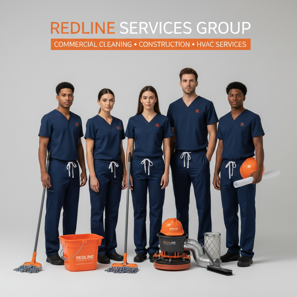 Redline Scrub Set — Cleaning Crew (R Logo) 4
