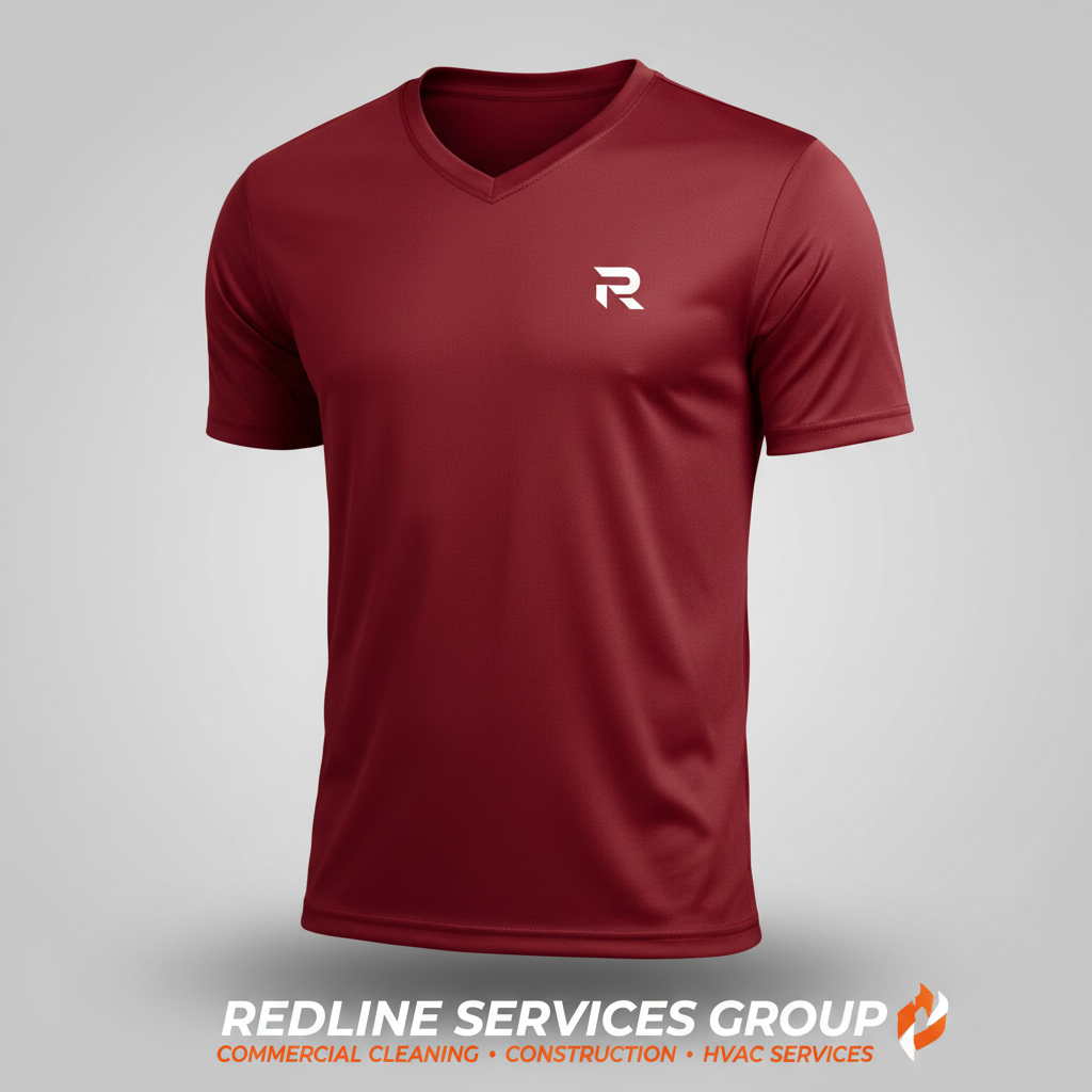 Redline Men's V-Neck T-Shirt (R Logo) 3