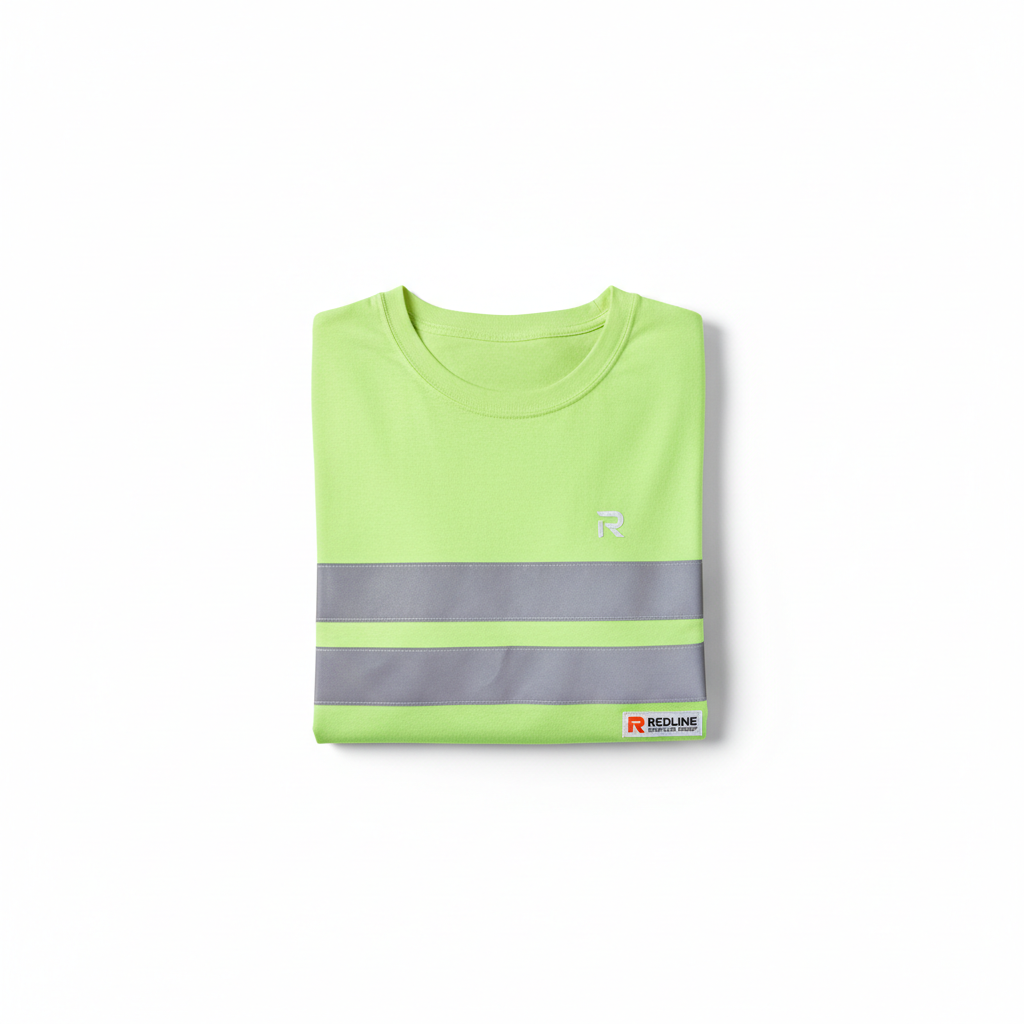 Redline Hi-Vis Safety Short Sleeve — Green (Reflective)
