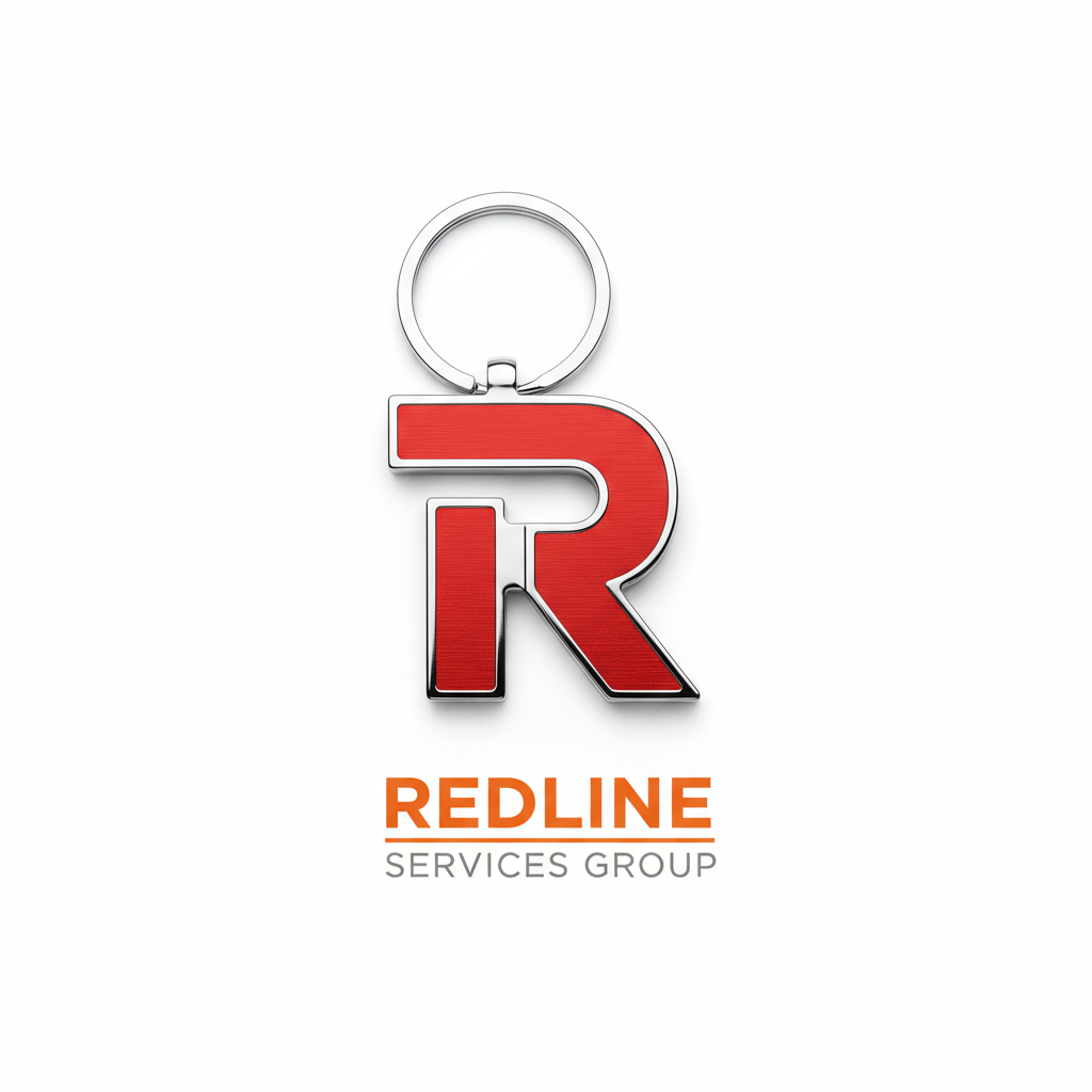Redline Keychain — Metal R