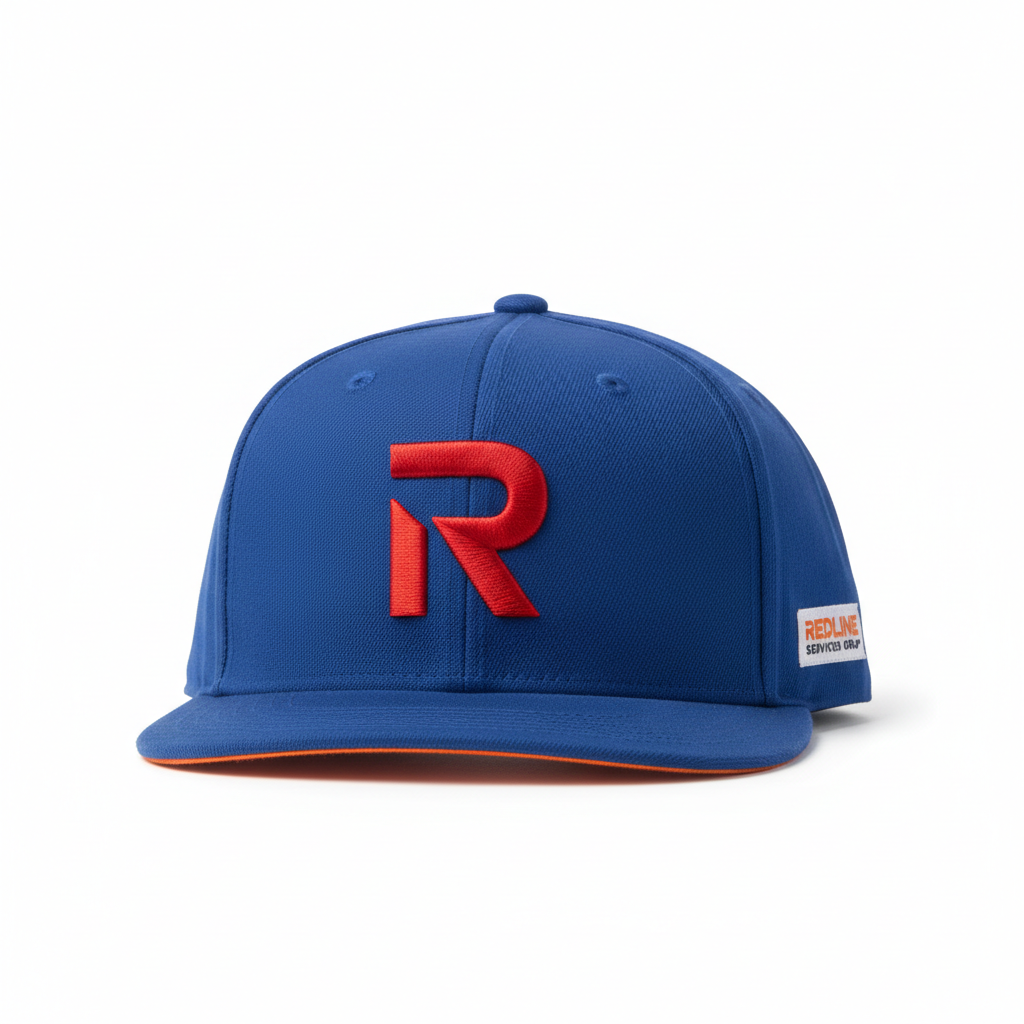 Redline Snapback Cap — Royal Blue (Embroidered R)