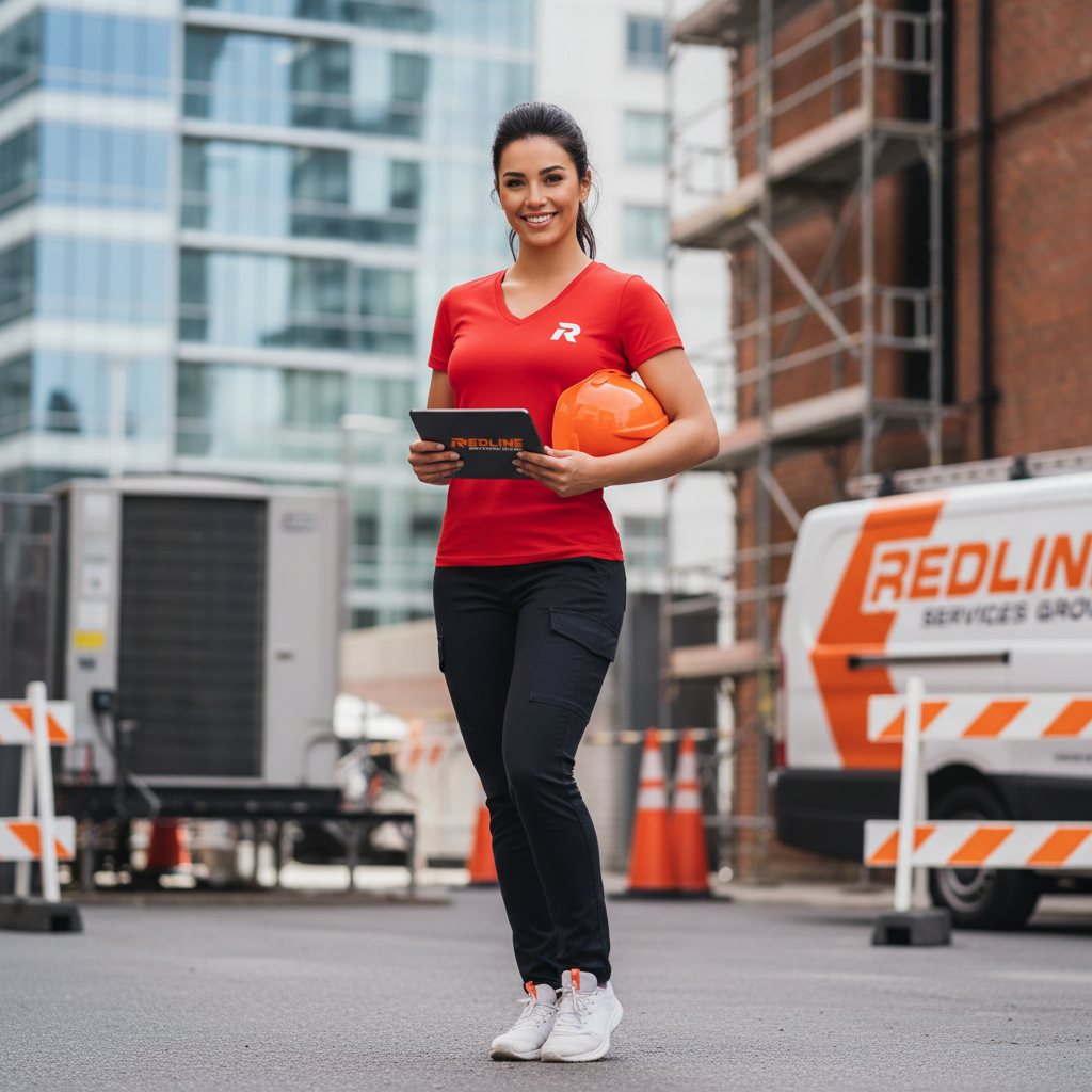 Redline Women's V-Neck T-Shirt (R Logo) 3