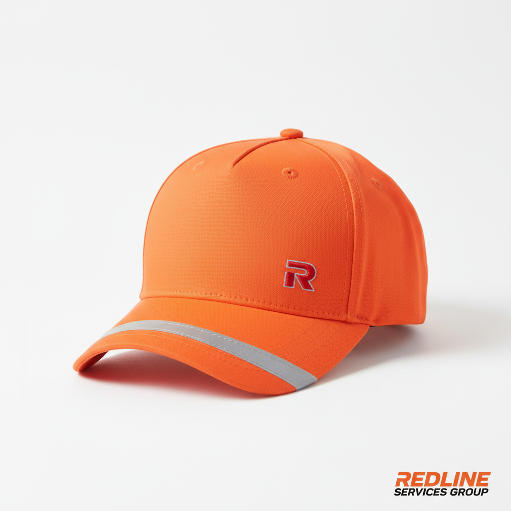 Redline Safety Hi-Vis Cap — Orange (R Logo)