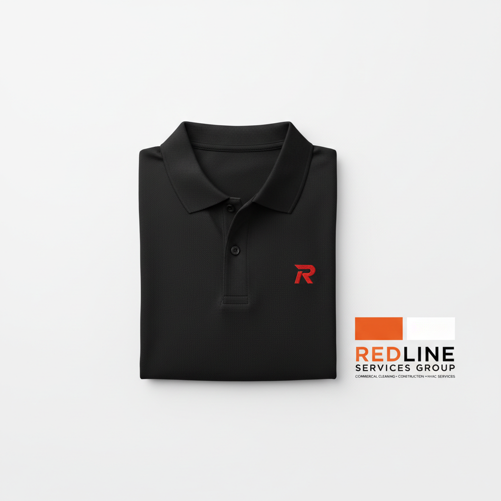 Redline Cleaning Polo — Embroidered R (Professional) 2