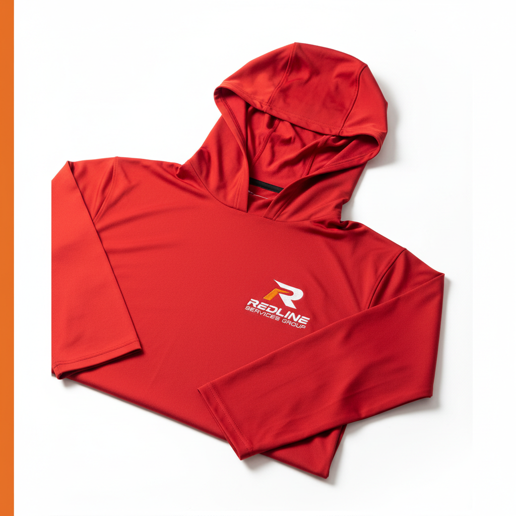 Redline 5-Pack Sun Protection Hoodie Shirts — RED (Roofer Edition) 3