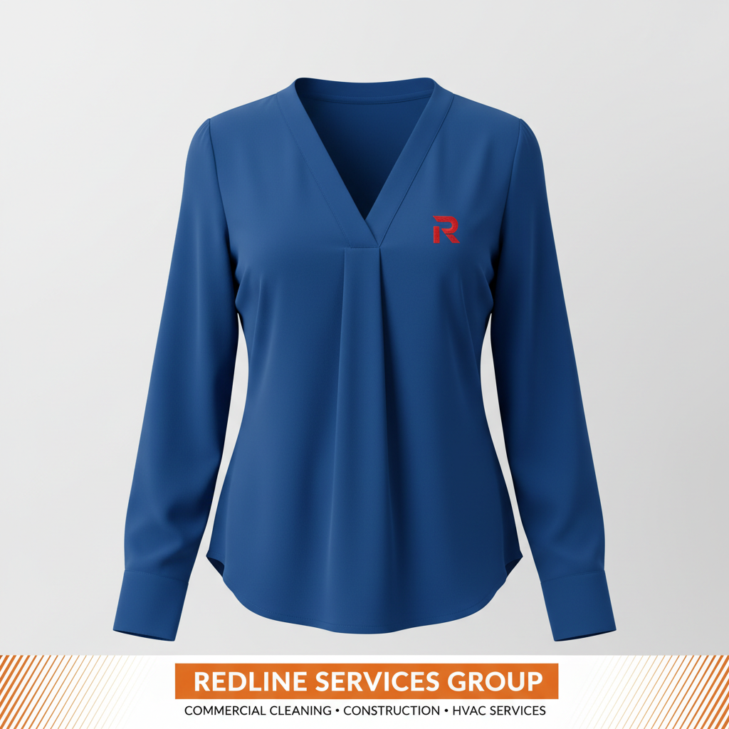 Redline Women's V-Neck Blouse (R Logo) 5