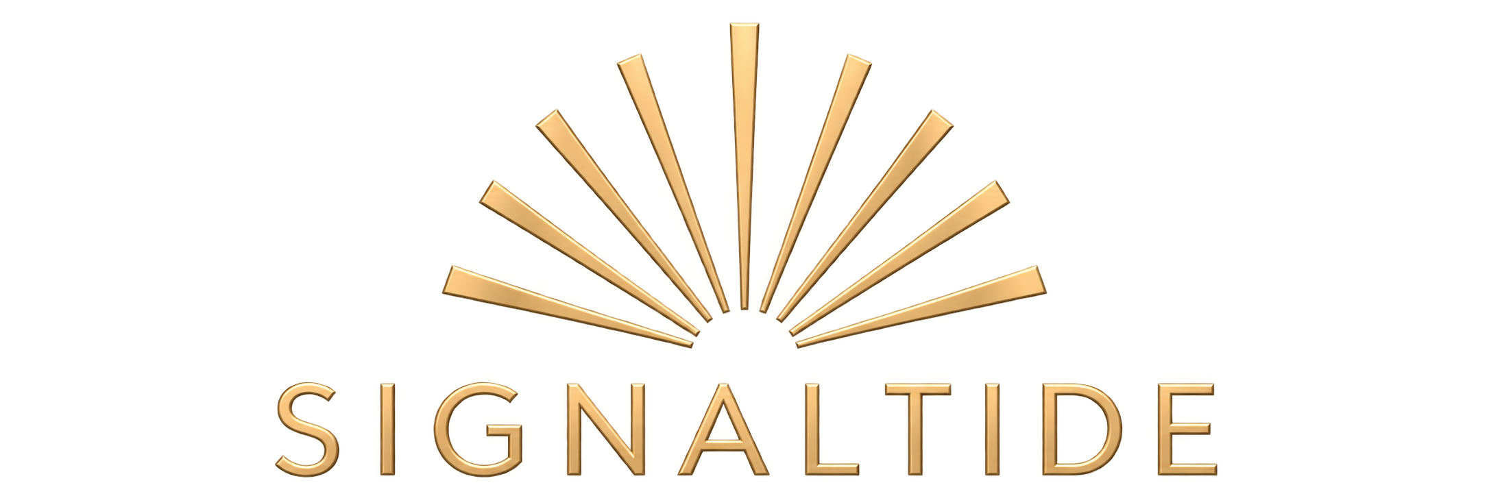 SignalTide — luxury gold hospitality brand logo