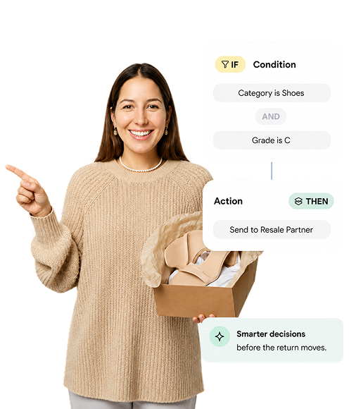 Illustration of earlier retail returns decision-making with Back
