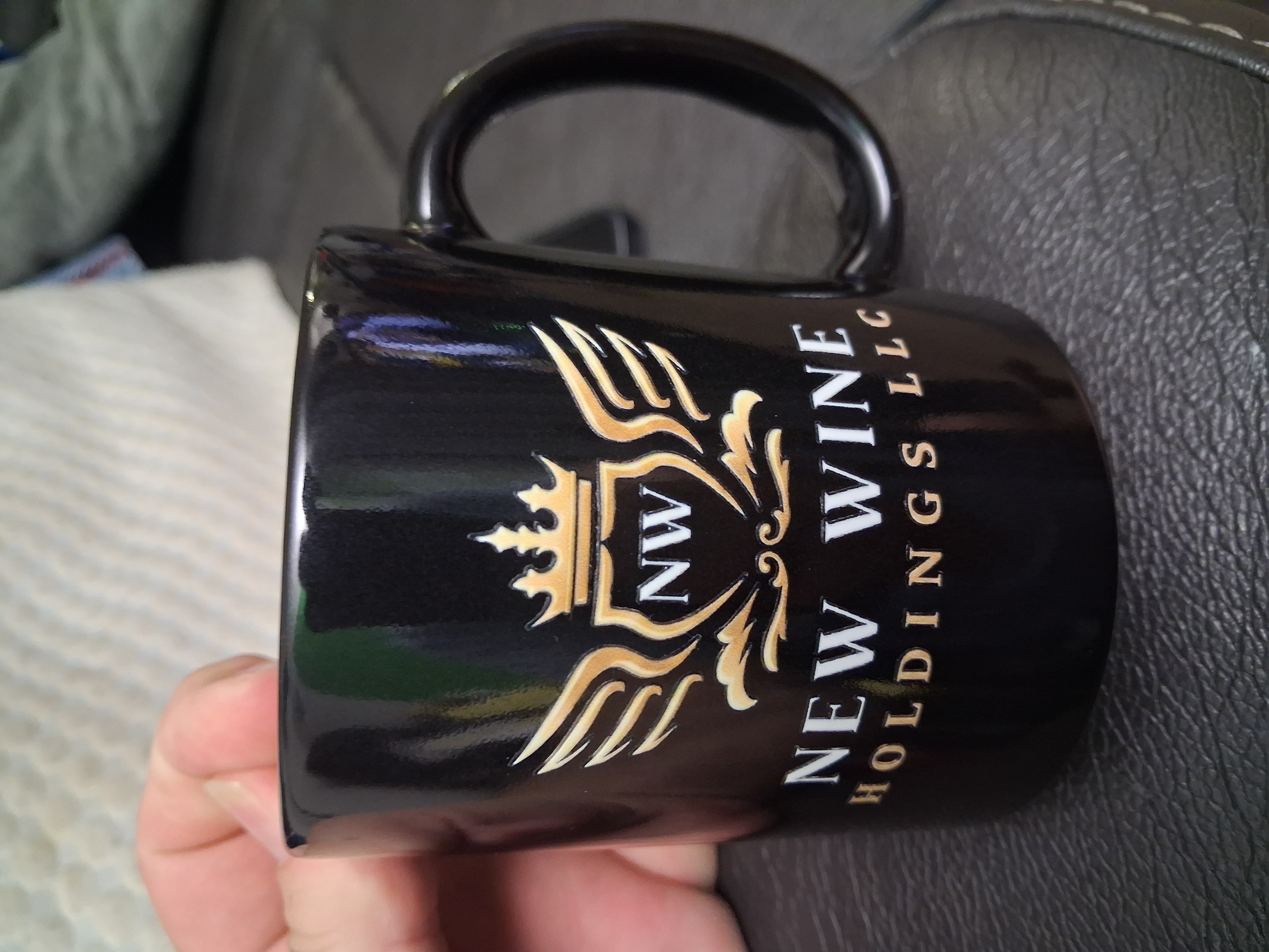 New Wine Holdings Black Coffee Mug