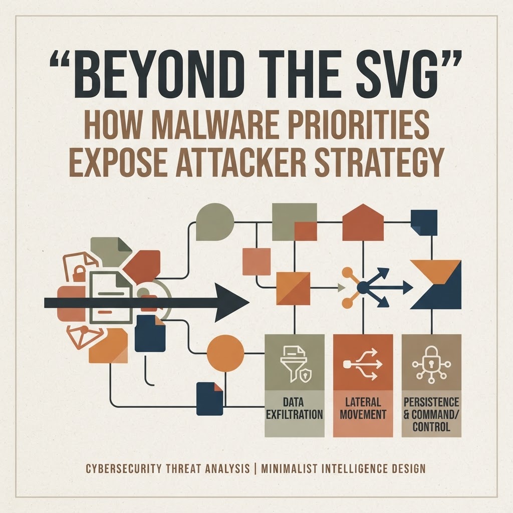 Beyond the SVG: How Malware Priorities Expose Attacker Strategy