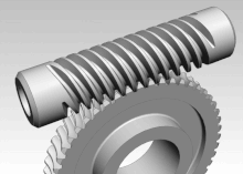 Worm gear animation - screw and wheel