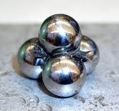 Four balls welded together after weld load test