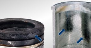Photo 3 - piston top ring land carbon deposits