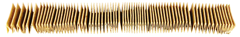 Filter media spread out - pleated filter element