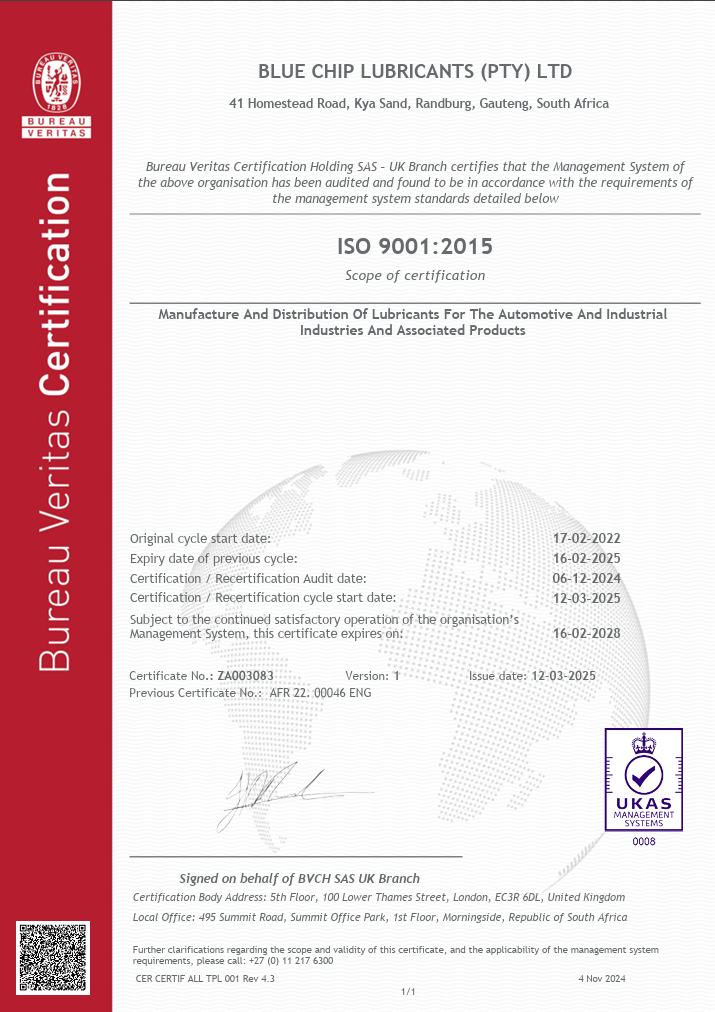 ISO 9001:2015 Certificate