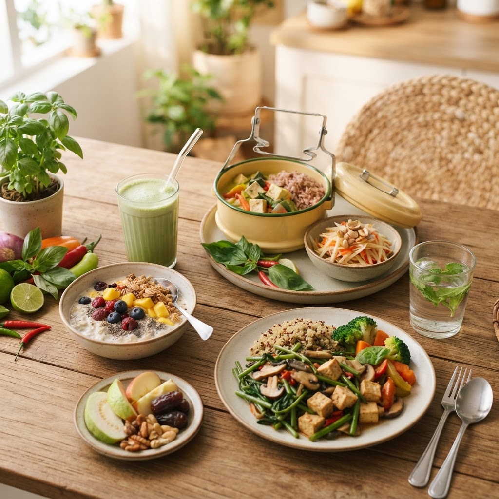 ตัวอย่างแพลนมื้ออาหาร plant-based สำหรับวันทำงาน
