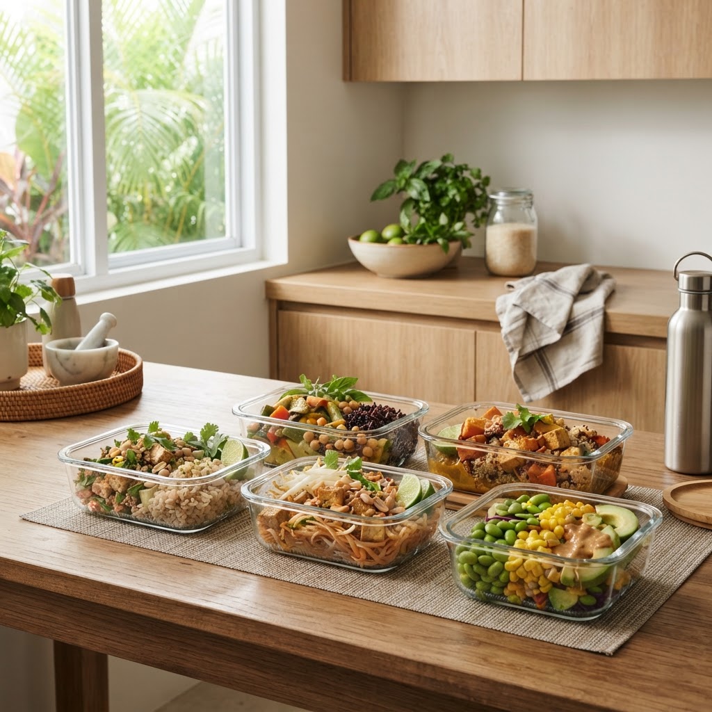 Plant-Based Meal Prep สำหรับคนทำงาน: วางแผน 3 วันให้ได้โปรตีนและใยอาหารแบบไม่ยุ่งยาก