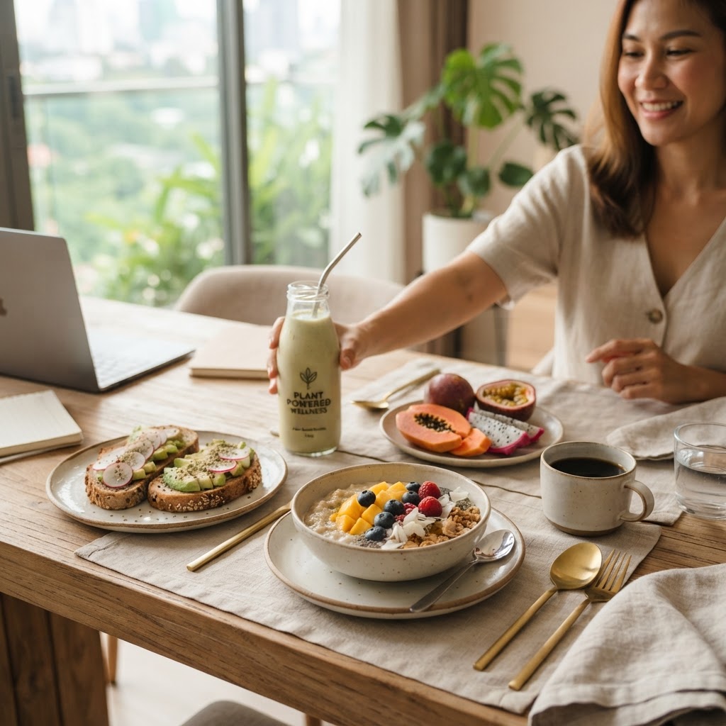 มื้อเช้า Plant-Based สำหรับคนทำงาน: จัดอย่างไรให้อิ่มพอดี ได้โปรตีนและใยอาหารในวันเร่งรีบ