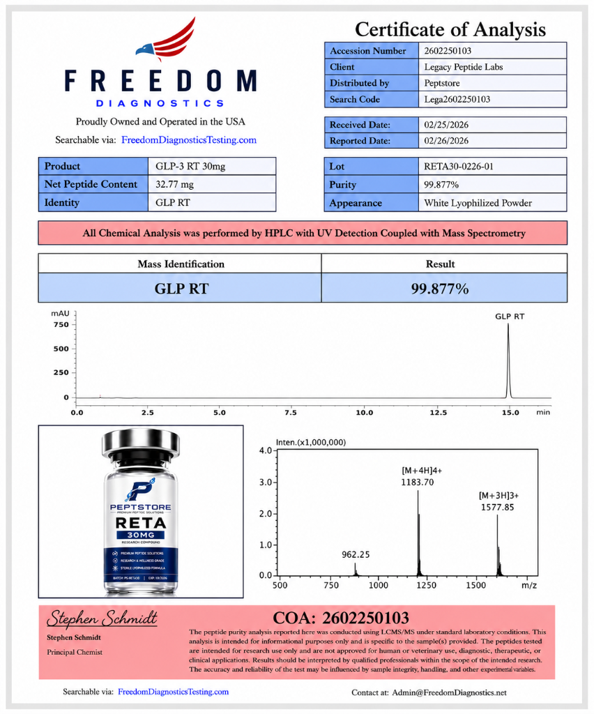 Freedom Diagnostics COA #1