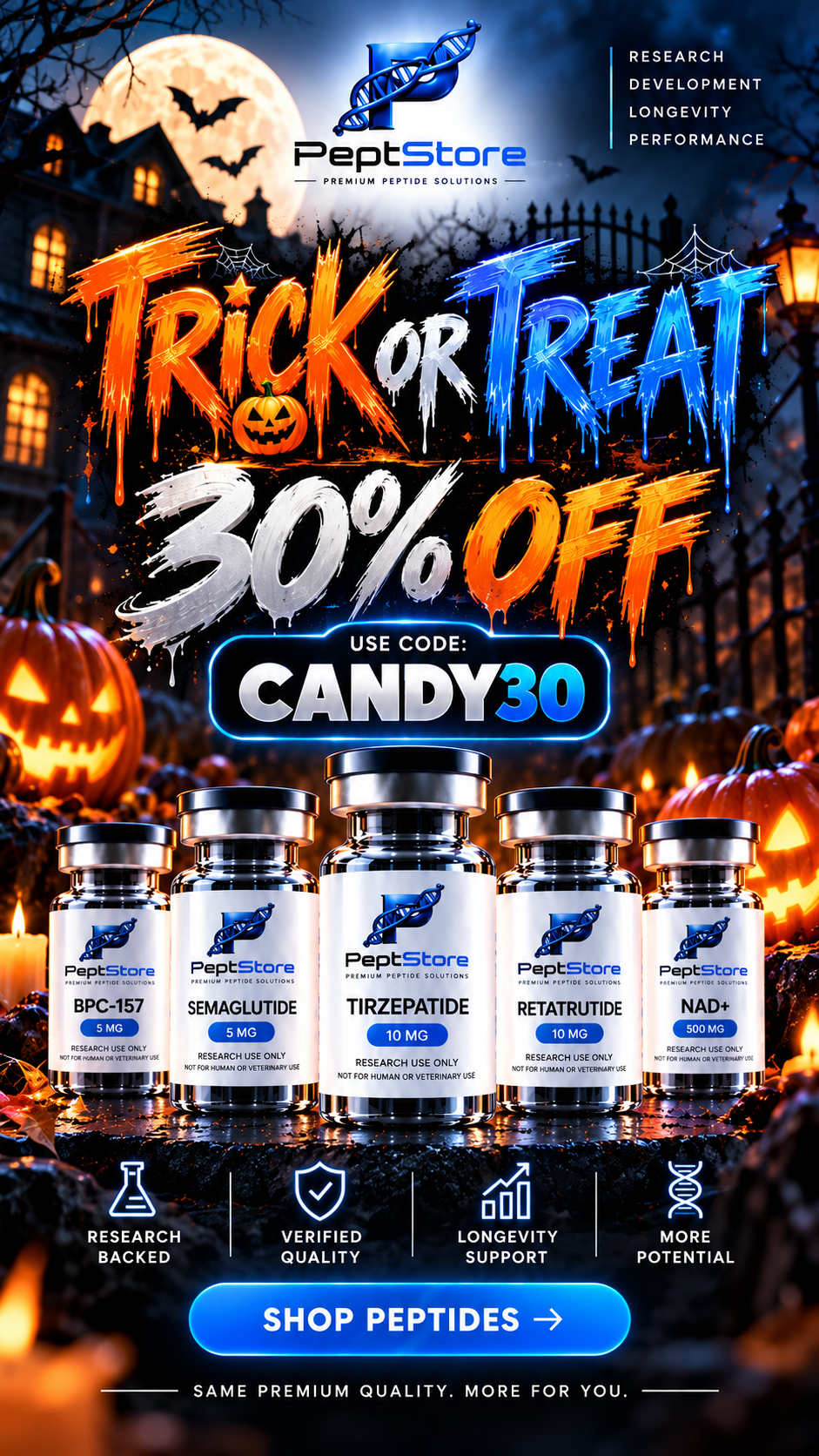 Trick or Treat โ 30% OFF PeptStore