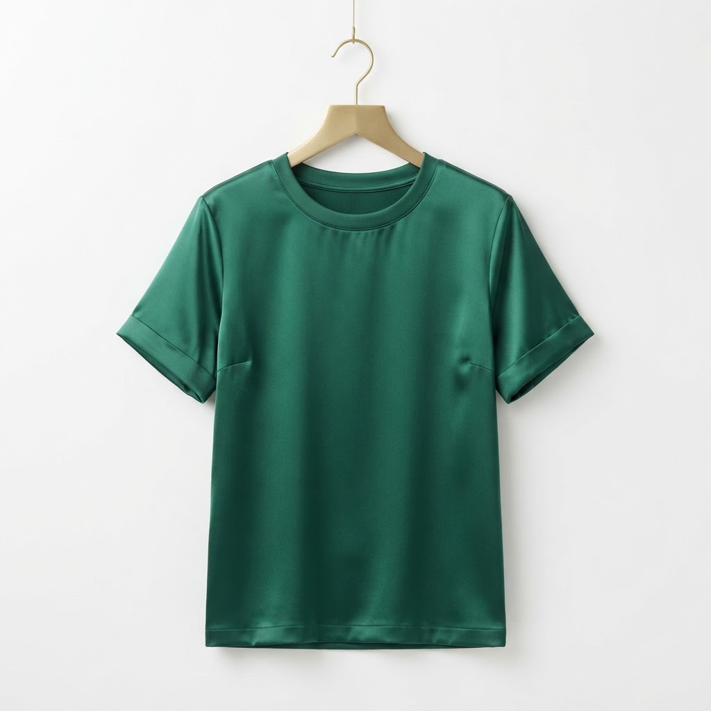 T-Shirt Femme Satin Émeraude