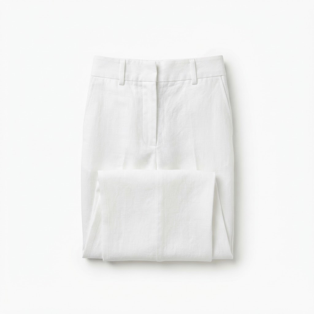Pantalon Lin Femme Blanc