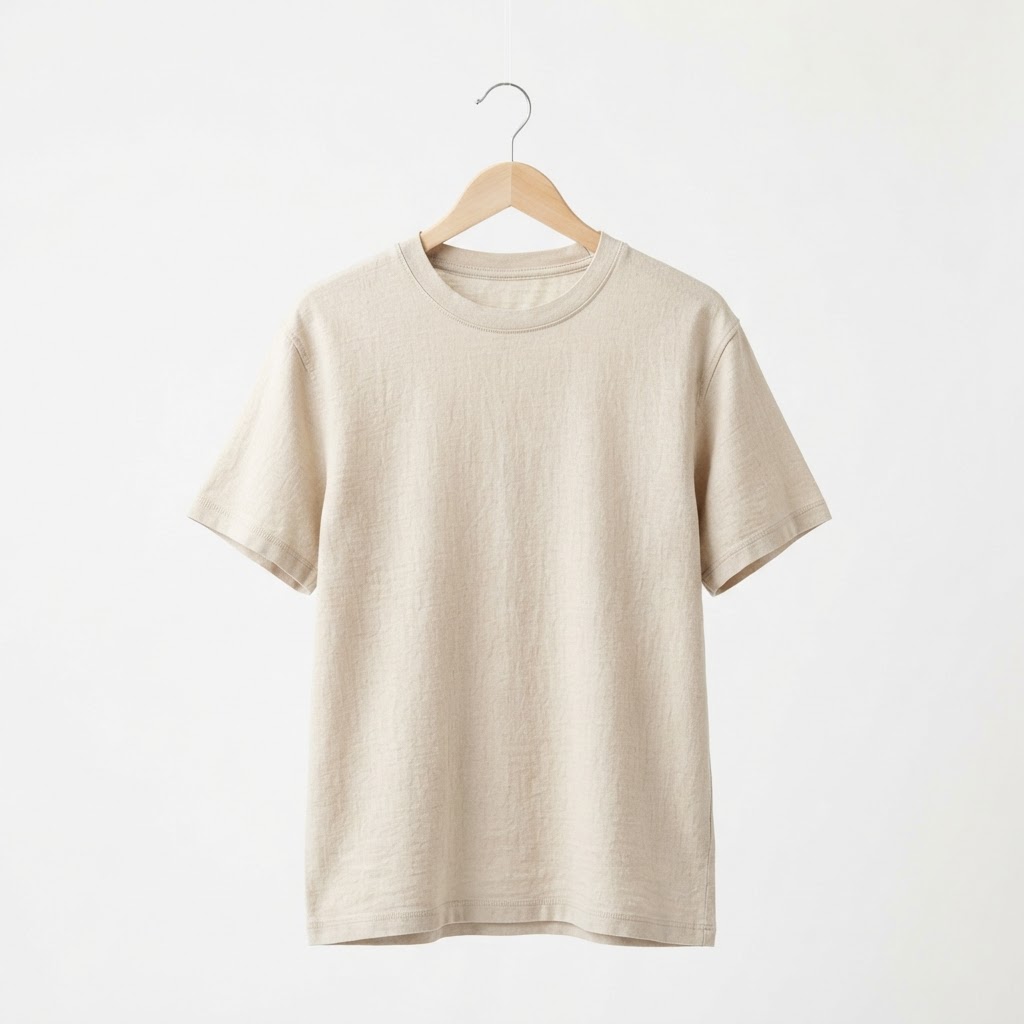 T-Shirt Unisexe Lin Naturel