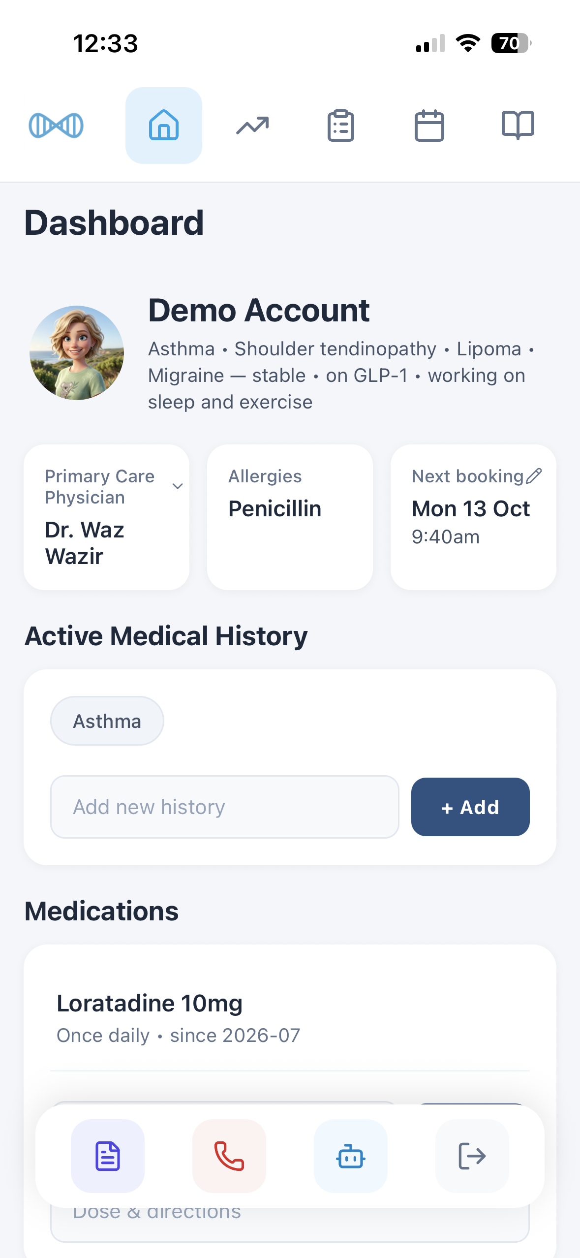 Loop app dashboard