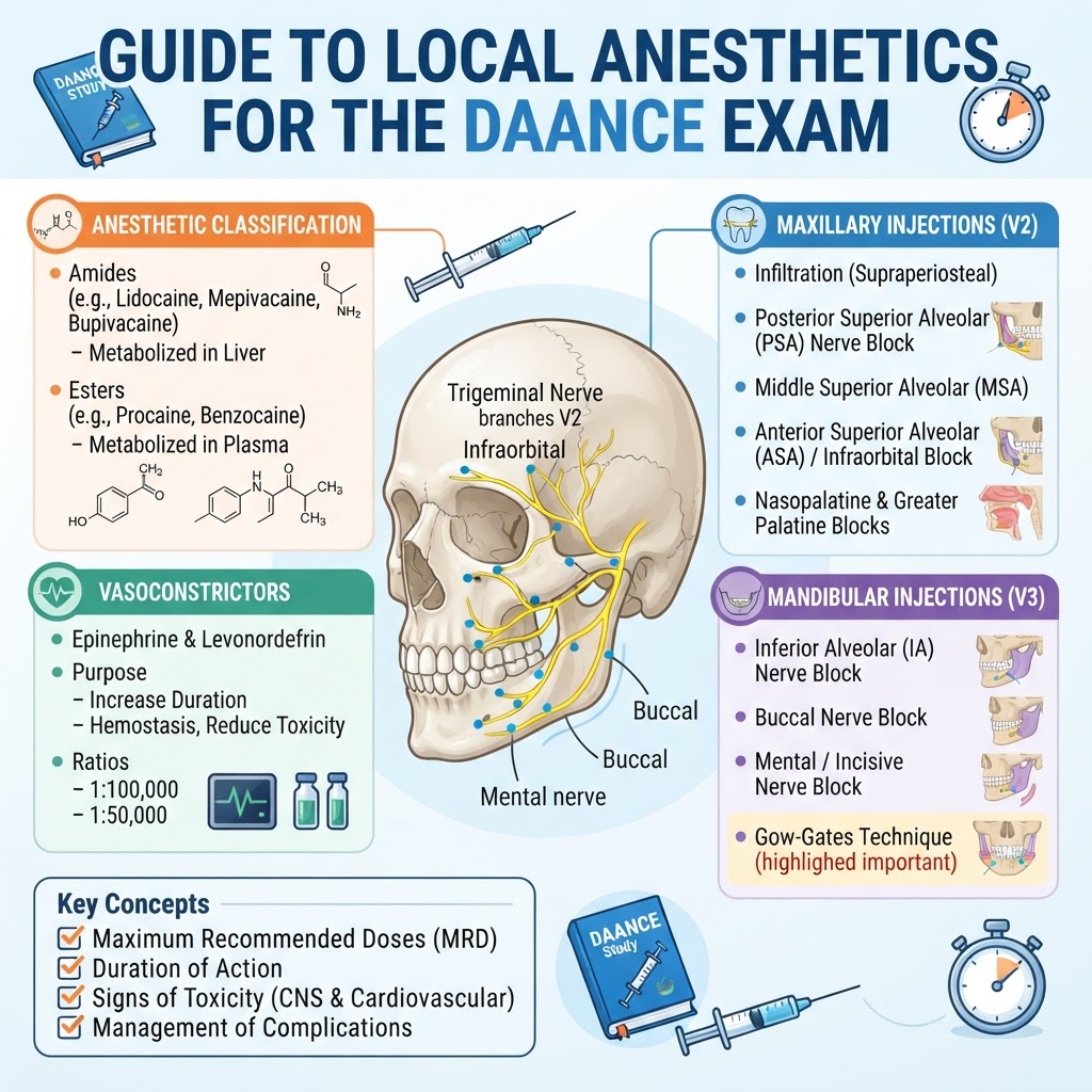 The Ultimate Local Anesthetics Guide for the 2026 DAANCE Exam