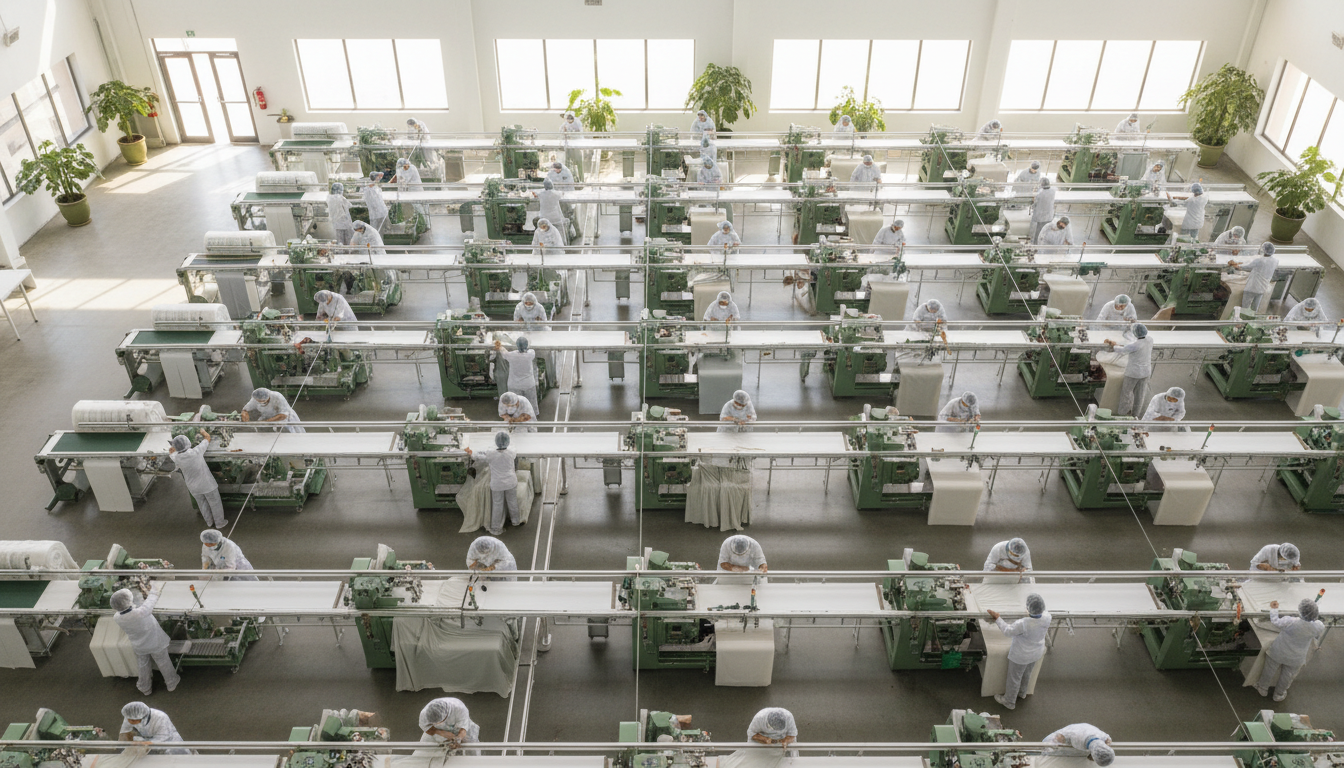 Modern factory floor