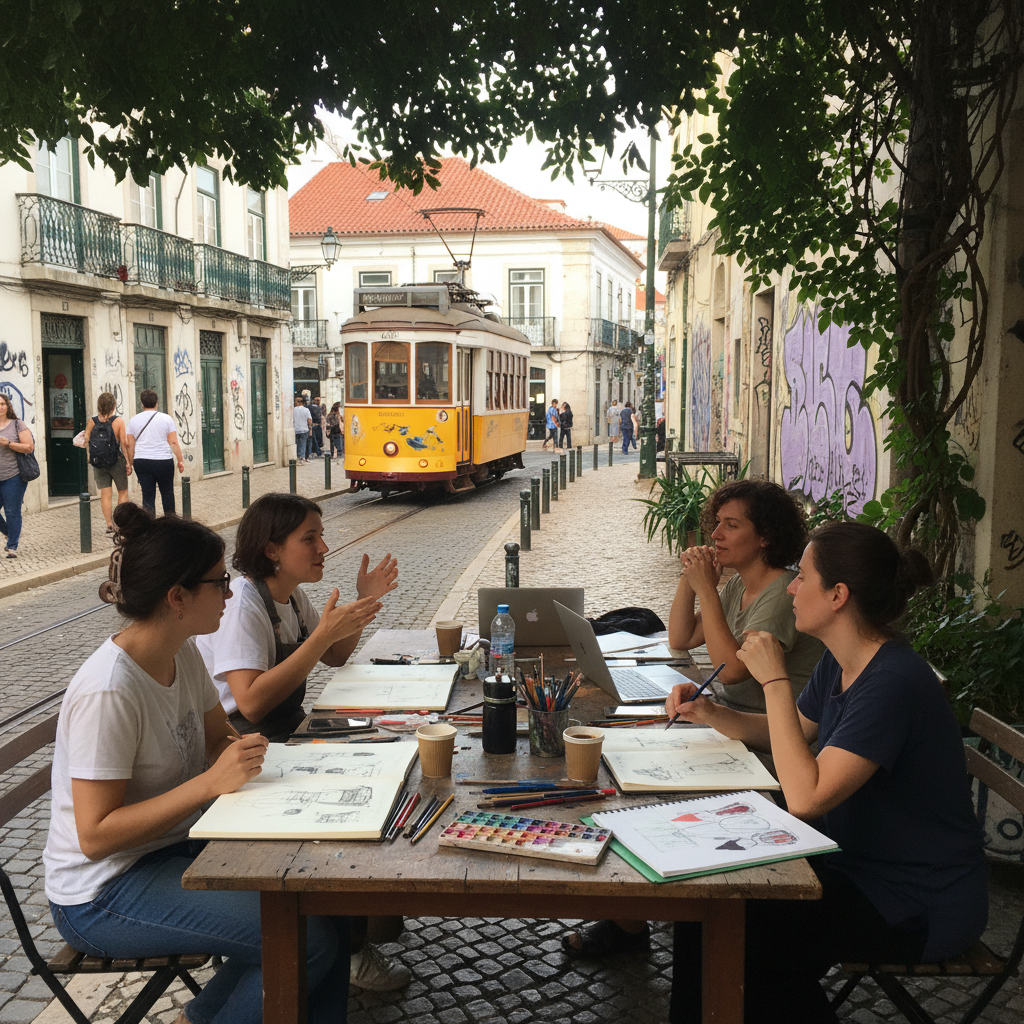 Artists in residence life, Alfama