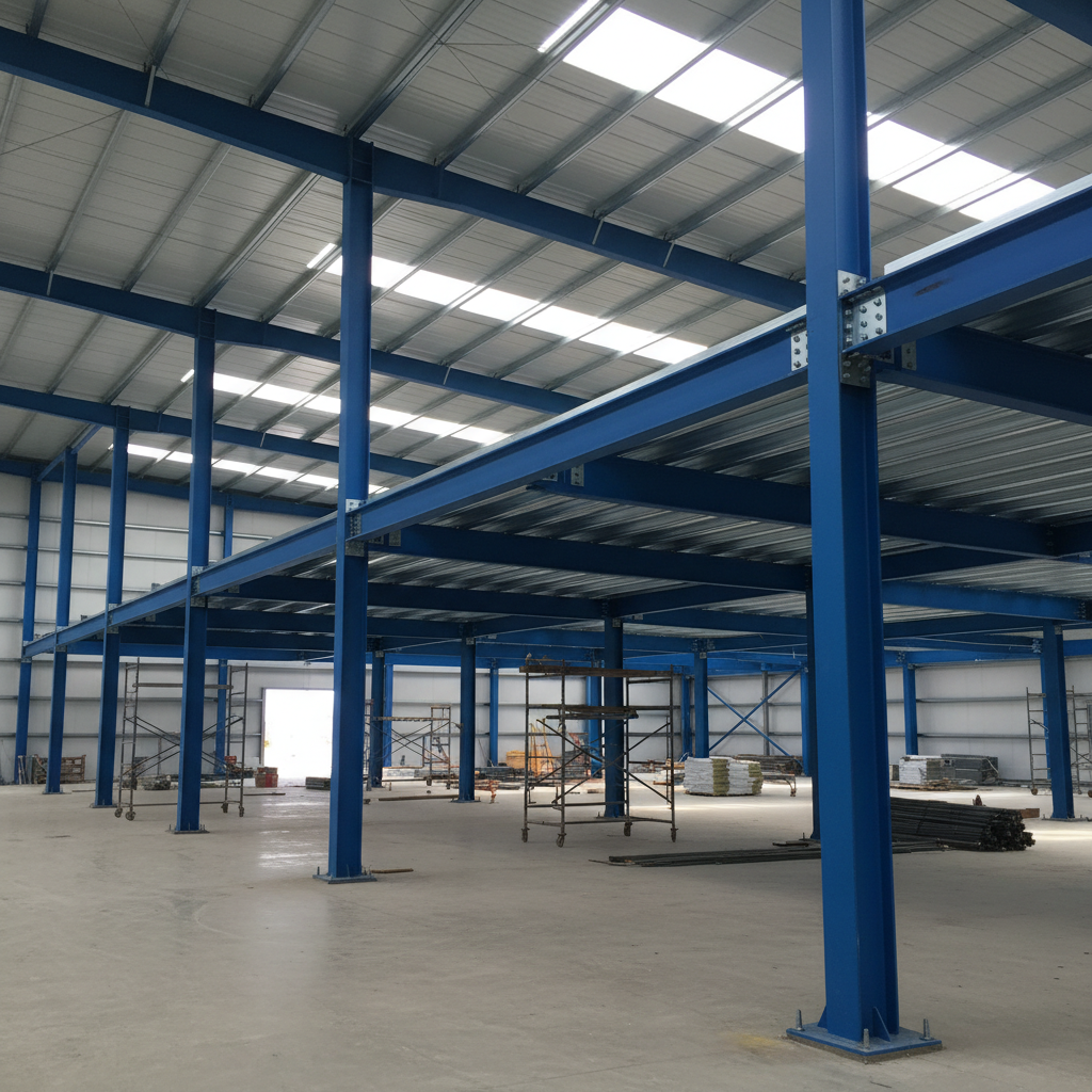 Warehouse Mezzanine Steel Frame Fabrication Drawings