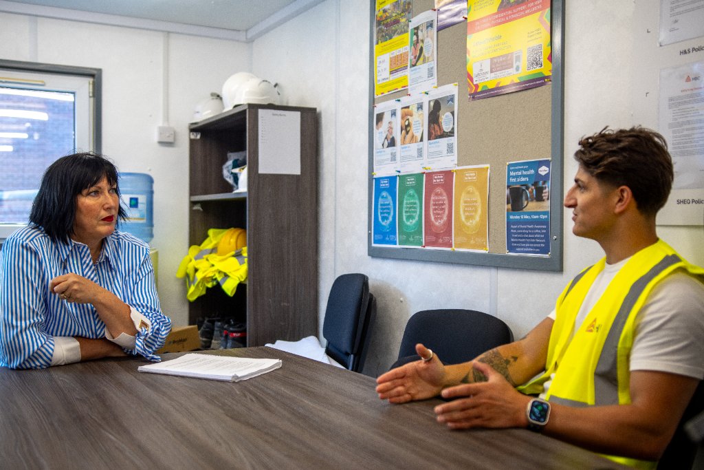 Example Marketing director Elliot Ghali in a planning meeting with a client, discussing marketing strategy and content direction