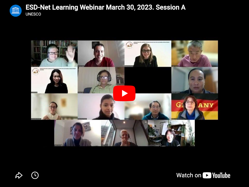 UNESCO ESD-Net Learning Webinar, March 2023 – Dr Maria Toro-Troconis and Professor Norita Ahmad presenting the CoDesignS ESD Framework