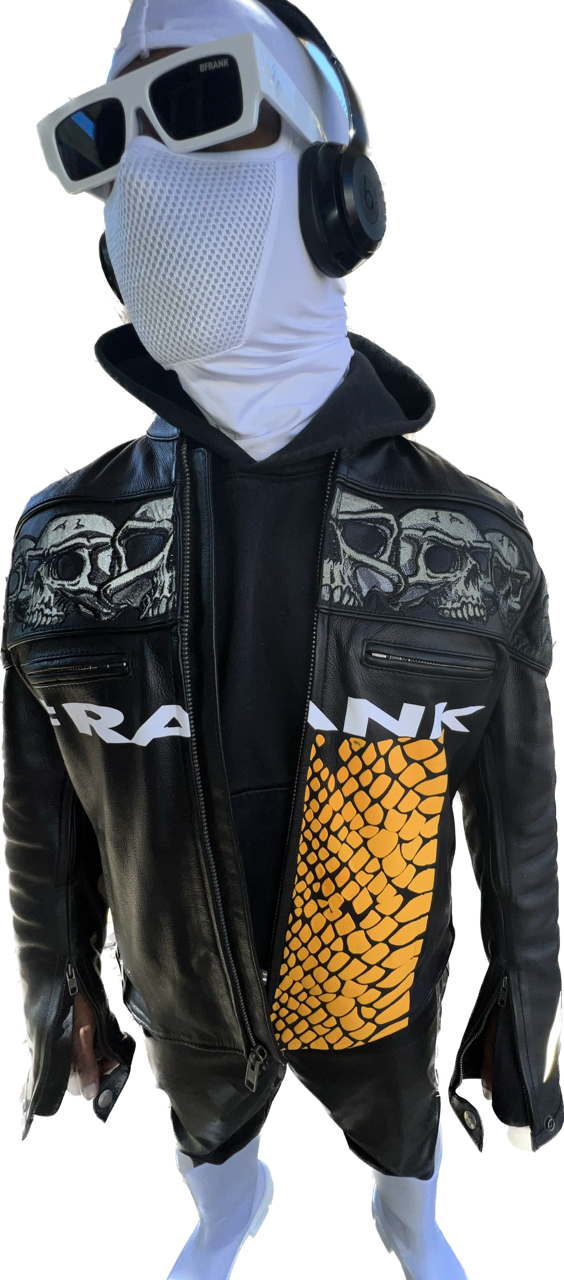 The signature skull leather, hand-finished.