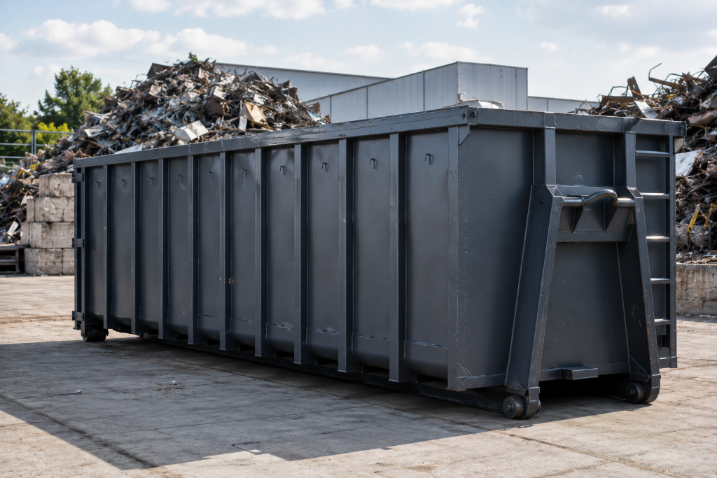 Container im Schrottumschlag