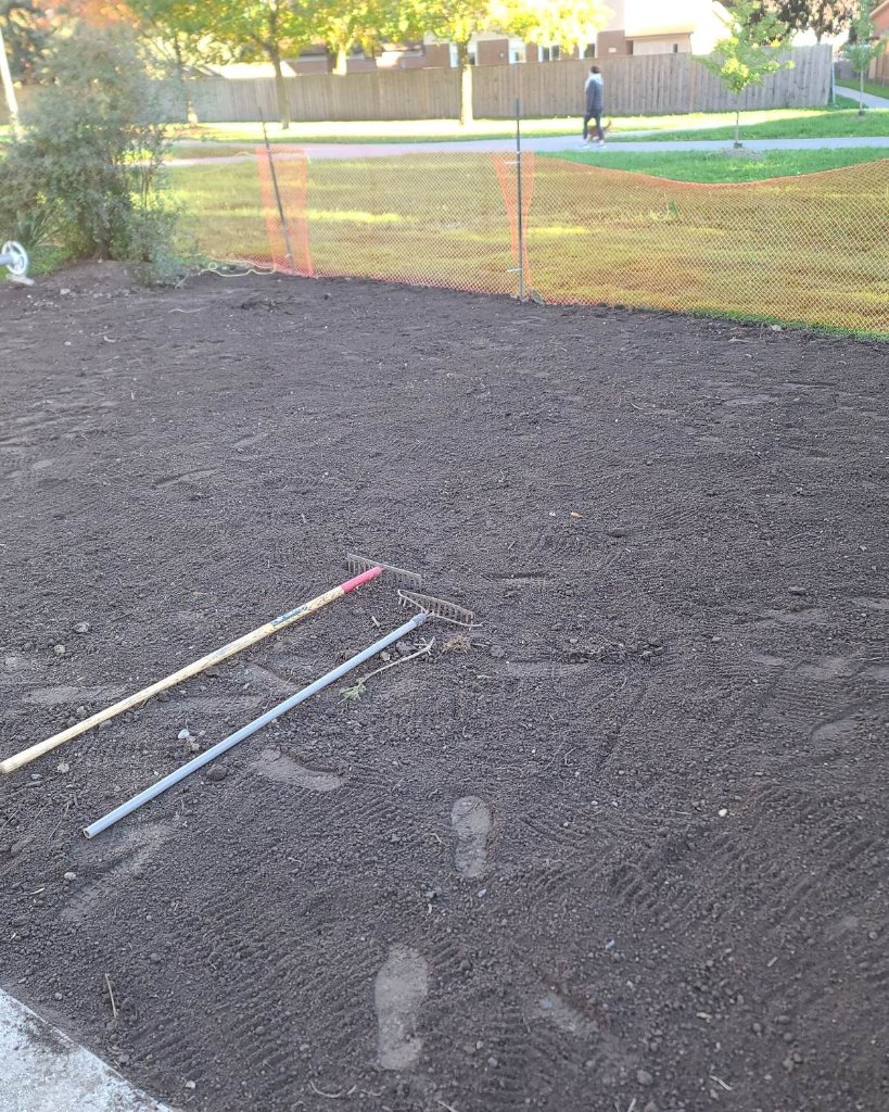 Grading & soil prep, pool removal by Michael Durham Landscaping (Durham Region, 2025)
