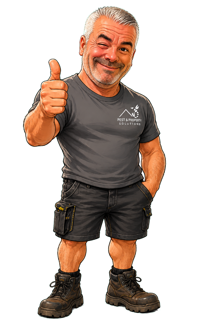 Gareth from Pest & Property Solutions giving a thumbs up and winking