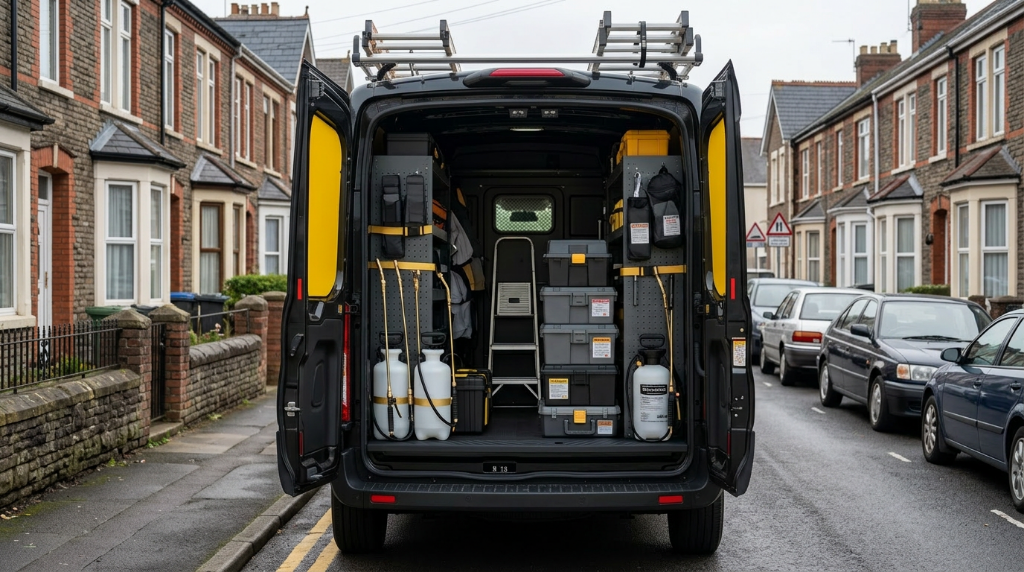 [Branded Pest & Property Solutions van or equipment]