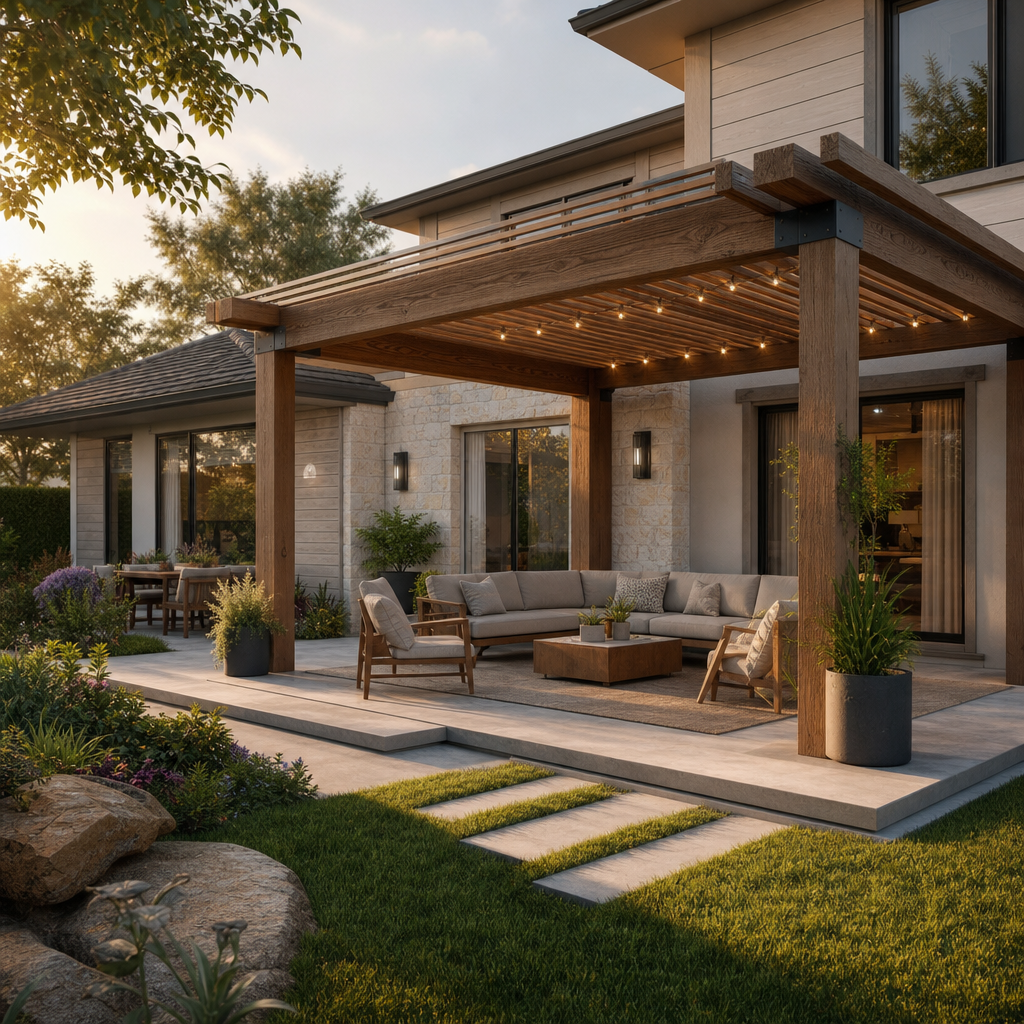 Outdoor kitchen and entertaining space